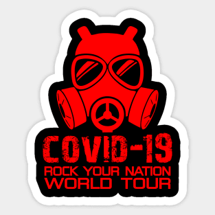 Covid-19 Rock Your Nation (Red) Sticker